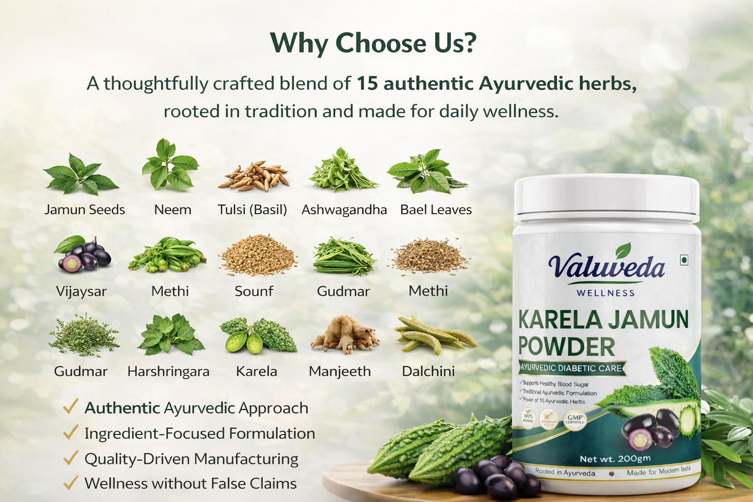 Ayurvedic Herbal Formula for Blood Sugar Support (200g)